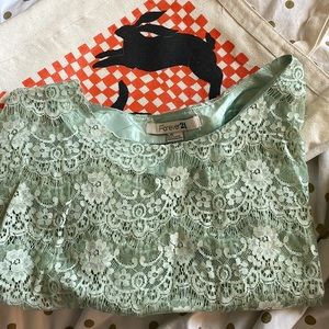 Forever 21 Mint Green Lace Crop Top